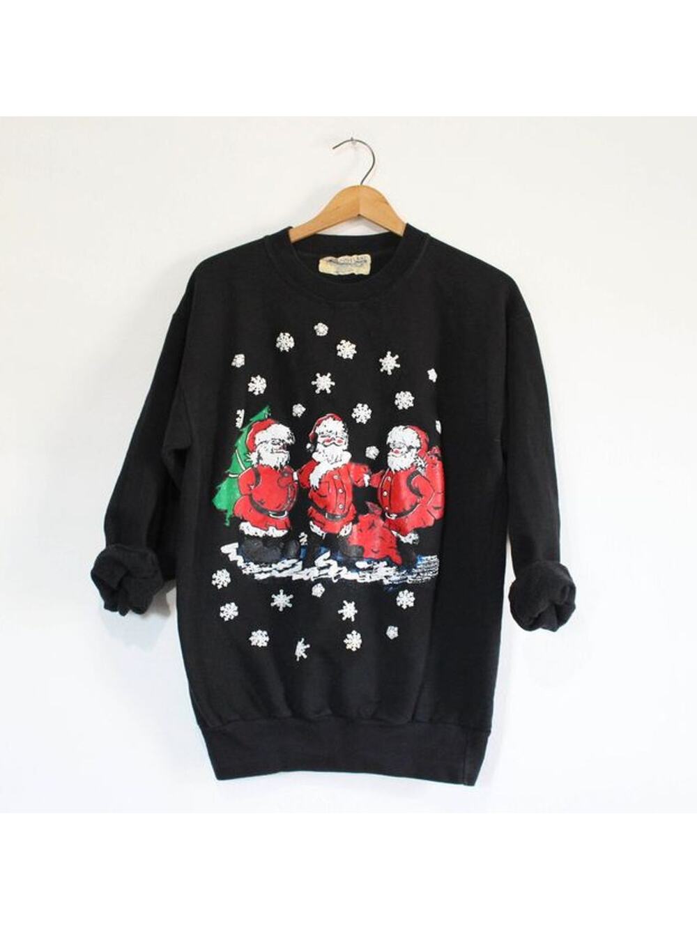 Vintage Santa Claus Christmas Sweatshirt Medium